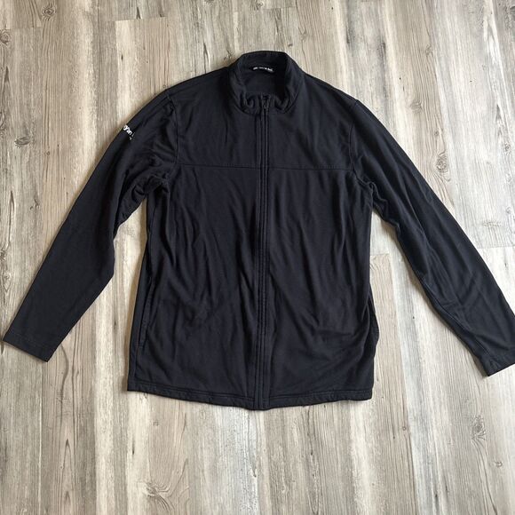 Travis Mathew Long Sleeved Fleece Lined  Black Zip Up Size Large - Picture 1 of 8